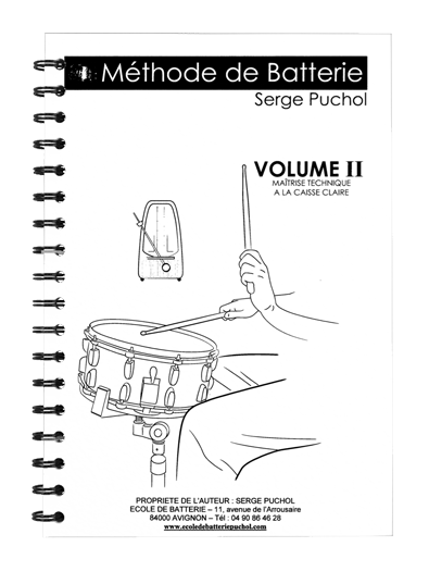 Volume 2 - Méthode de batterie Serge Puchol