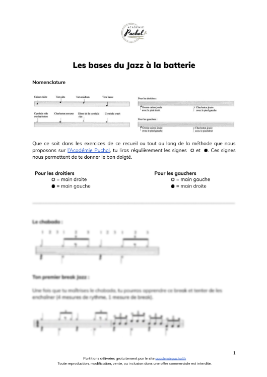 Aperçu de la partition : Les bases du jazz